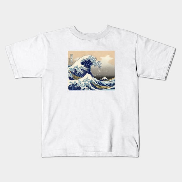 The Great Wave off Kanagawa Kids T-Shirt by Simonpeters98